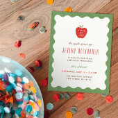 Wavy Apple Preschool Graduation Party Invitation