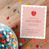 Wavy Apple Preschool Graduation Party Invitation