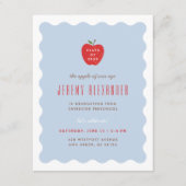 Wavy Apple Preschool Graduation Party Invitation (Devant)