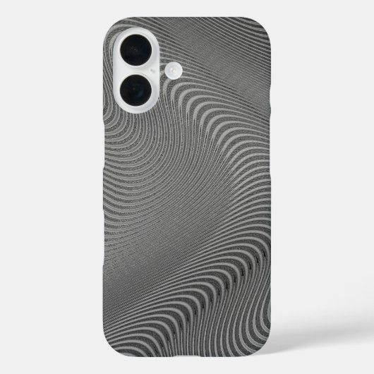 Wavy Art Silver Grey iPhone Case (Achterkant)