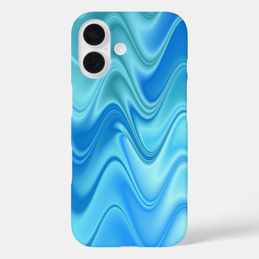 Wavy Blue Abstract Case-Mate iPhone Case (Achterkant)