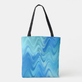 Wavy Blue Abstract Draagtas (Achterkant)