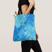 Wavy Blue Abstract Draagtas (Dichtbij)