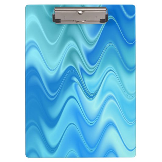 Wavy Blue Abstract Klembord (Voorkant)