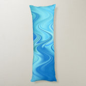 Wavy Blue Abstract Lichaamskussen (Achterkant (Verticaal))