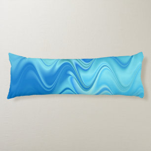 Wavy Blue Abstract Lichaamskussen