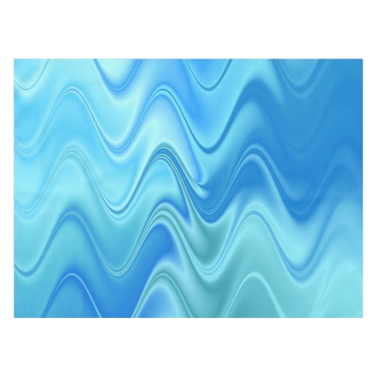 Wavy Blue Abstract Tafelkleed (Voorkant (Horizontaal))