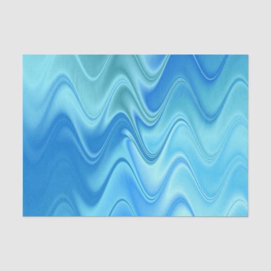Wavy Blue Abstract Tissuepapier (Voorkant)