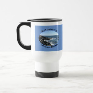 Wavy Blue Atlantic Ocean Best Dad on Zee and Land Reisbeker