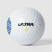Wavy Blue Pattern Golfballen (Logo)