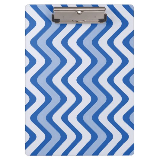 Wavy Blue Pattern Klembord (Voorkant)