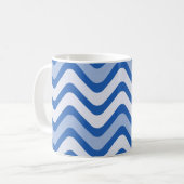 Wavy Blue Pattern Koffiemok (Voorkant links)