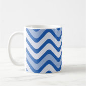 Wavy Blue Pattern Koffiemok (Links)