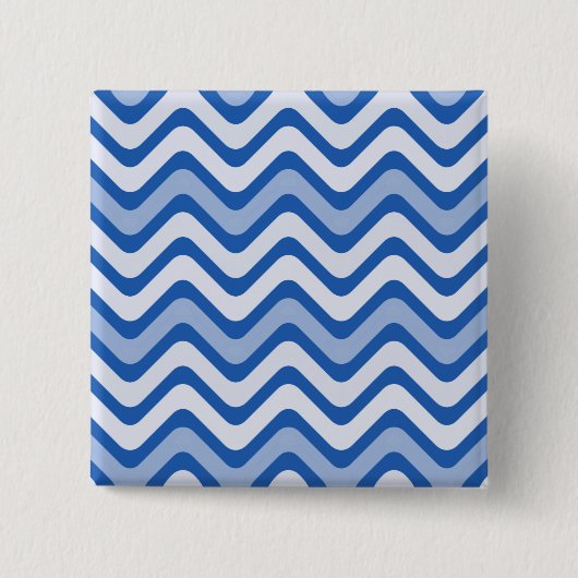 Wavy Blue Pattern Vierkante Button 5,1 Cm (Voorkant)