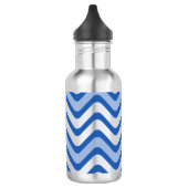 Wavy Blue Pattern Waterfles (Links)