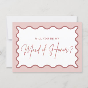 Wavy Border Maid of Honor proposal Kaart