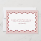 Wavy Border Matron of Honor proposal Kaart (Achterkant)