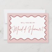Wavy Border Matron of Honor proposal Kaart (Voorkant)