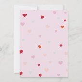 Wavy border schattig ontwerp voor een baby meisje aankondiging (Achterkant)