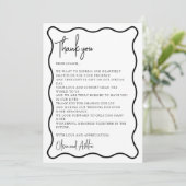 Wavy border, Wavy lijst, modern, bedankt kaart (Staand voorkant)