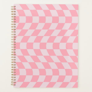 Wavy Check Retro Checkerboard Pink Lilac À damiers