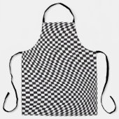 Wavy Checkered Black White Checkerboard Pattern Schort (Voorkant)