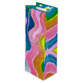 Wavy Colors Wijn Cadeautas (Voorkant Gekanteld)