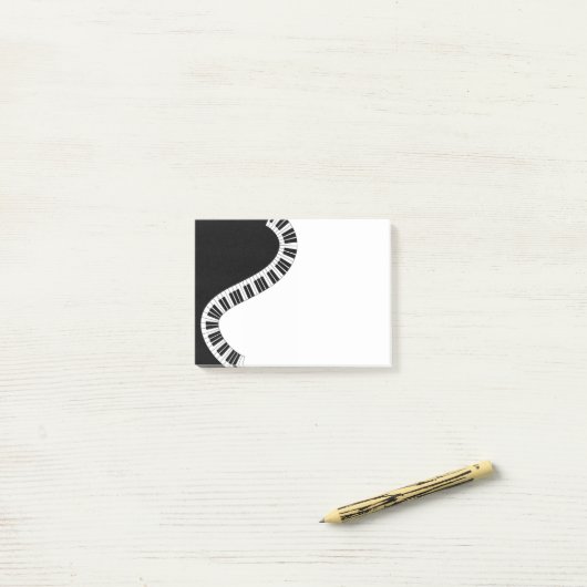 Wavy Curved Piano Keys Post-it® Notes (Op bureau)