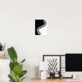 Wavy Curved Piano Keys Poster (Thuiskantoor)