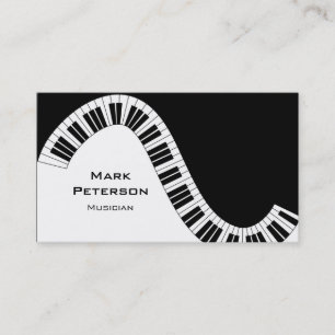 Wavy Curved Piano Keys Visitekaartje