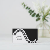 Wavy Curved Piano Keys Visitekaartje (Staand voorkant)