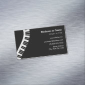 Wavy Curved Piano Keys Visitekaartje Magneet (Voorbeeld)