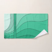 Wavy curves Groen Handdoek (Handdoek)