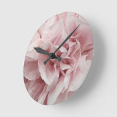 Wavy decorative romantic subtle roze mode roos ronde klok (Hoek)