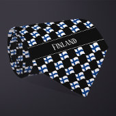 Wavy Finland Vlag Patroon Stropdas
