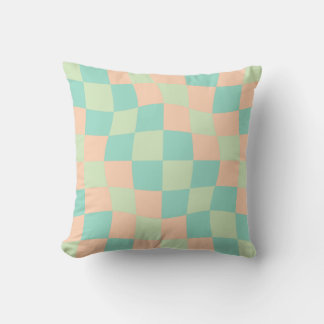 Wavy-geruit patroon kussen