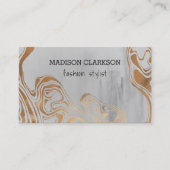 Wavy Gold Glitter Visitekaartje (Voorkant)