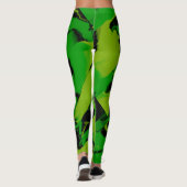 Wavy Green en Black Leggings (Achterkant)
