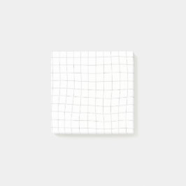 Wavy Grid Sticky Notes - Zwart-wit