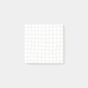 Wavy Grid Sticky Notes - Zwart-wit
