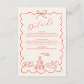 Wavy grillige Italiaanse Doodle bruiloft Informatiekaartje (Voorkant)