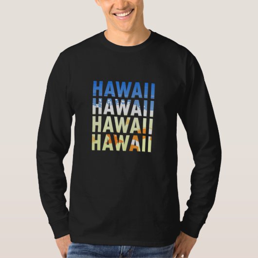 Wavy Hawaii Beach T-shirt (Voorkant)