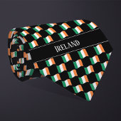 Wavy Ireland Flag Pattern Stropdas