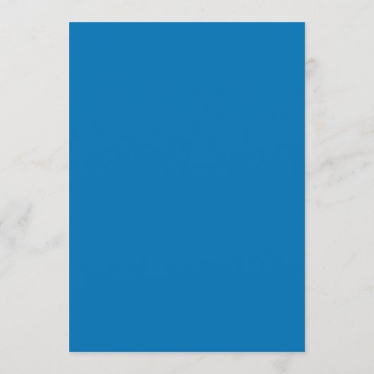Wavy Lijst Modern Chic Blue Custom Bar Bat Mitzvah Menu (Achterkant)