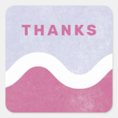 Wavy Line Bedankt Envelop Zegel - Fuchsia (Voorkant)