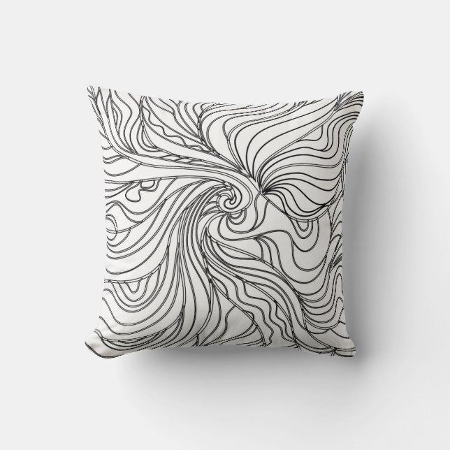 Wavy Lines Kussen (Voorkant)