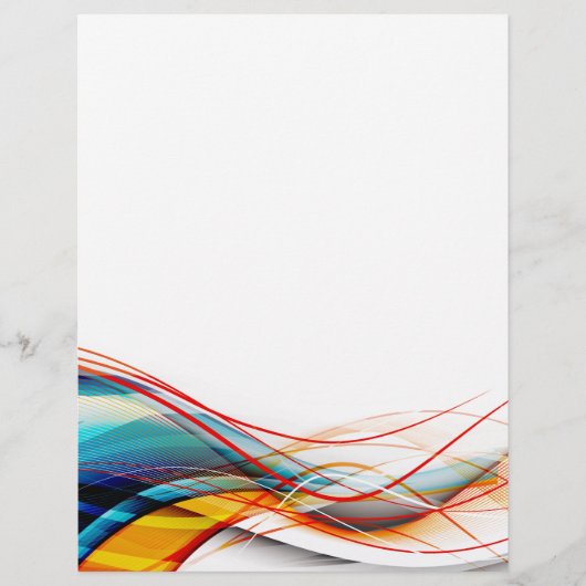 Wavy Lines Modern Science and Technology Custom Flyer (Voorkant)