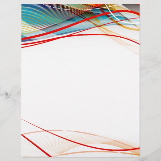 Wavy Lines Modern Science and Technology Custom Flyer (Achterkant)