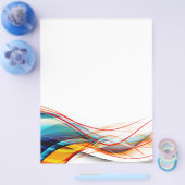 Wavy Lines Modern Science and Technology Custom Flyer (Enkel)