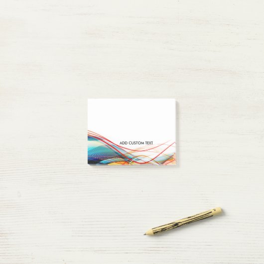 Wavy Lines Modern Science and Technology Custom Post-it® Notes (Op bureau)